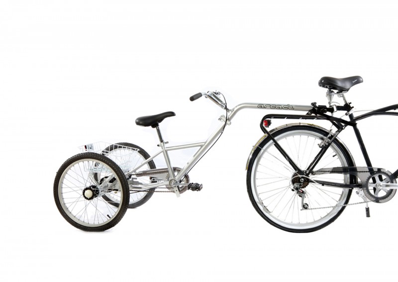 Velocation - bike rental & repair in Andernos velo-suiveur-tricycle